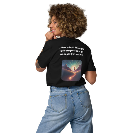 T-shirt écologique "Le bruit de mes pas"